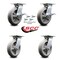 Service Caster 8 Inch Thermoplastic Caster Set with Roller Bearing 4 Swivel Lock and 2 Brake SCC-35S820-TPRRD-SLB-BSL-2-BSL-2 - alternate 7